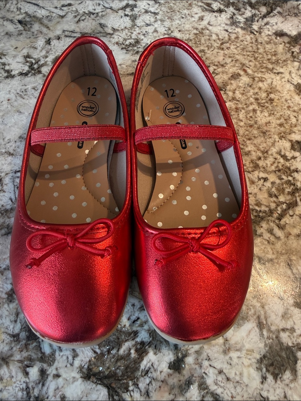 wonder nation Red Girls Mary Jane Ballet Flats
